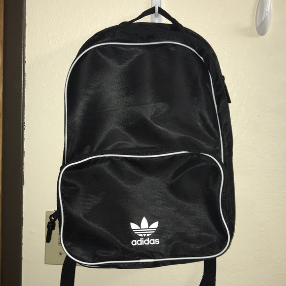 adidas classic black and white backpack